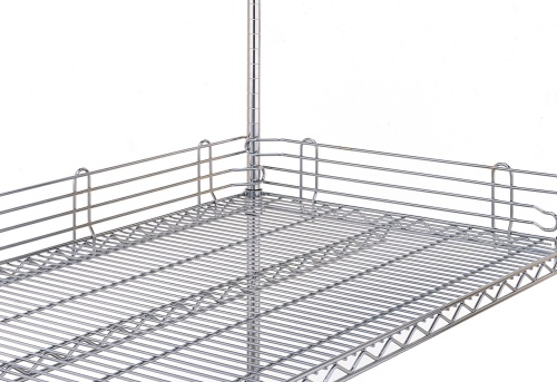 Metro 4 Inch Tall Stainless Steel Wire Shelf Ledge